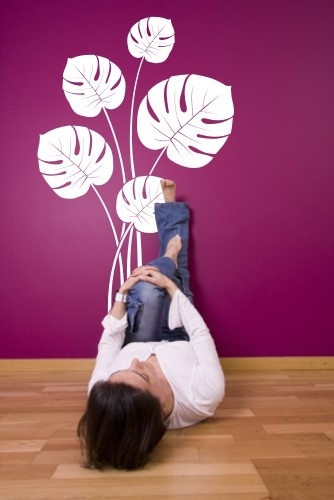 Bukiet liści monstery samoprzylepny