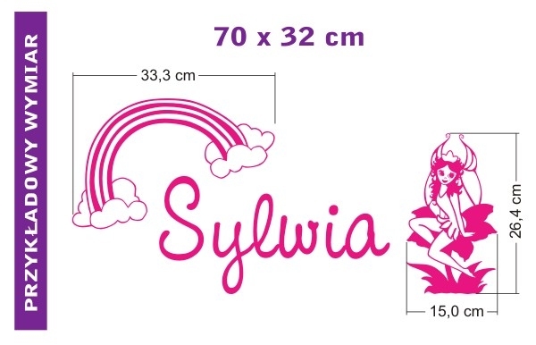 naklejka imię na ścianie 