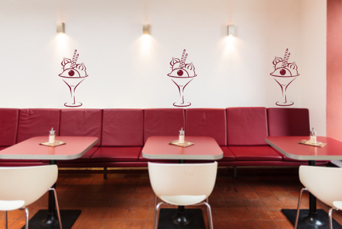 Szablony na ścianę do malowania i dekorowania w lodziarni i kawiarni