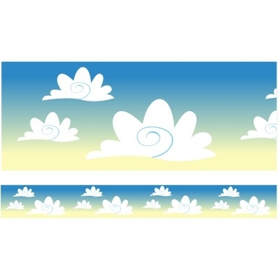 Naklejka pasek dekoracyjny Chmurki K13
