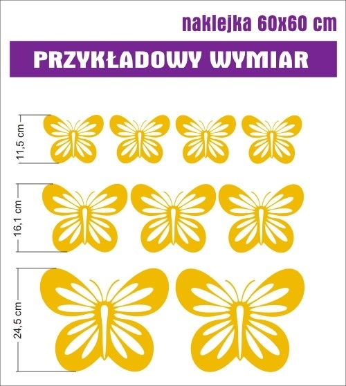 Zestaw naklejek motylków