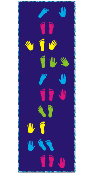 Naklejka podłogowa gra rączka-nóżka