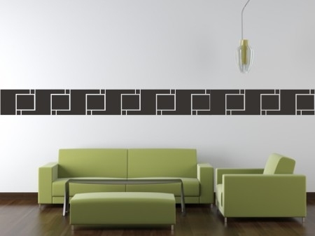Naklejka dekoracyjny pasek na ścianę w salonie