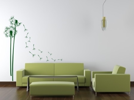 Naklejki w salonie z dmuchawcami