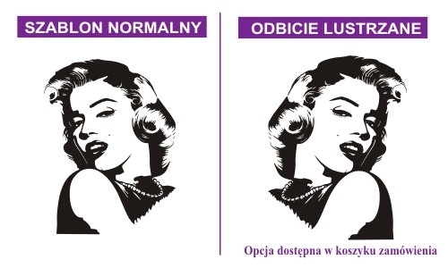 Szablony w odbiciu lustrzanym i zwykłe Marilyn Monroe