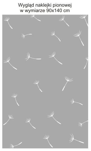 Naklejka pionowa na okna tarasowe