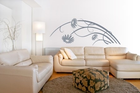 Szablony malarskie na ścianę kwiaty