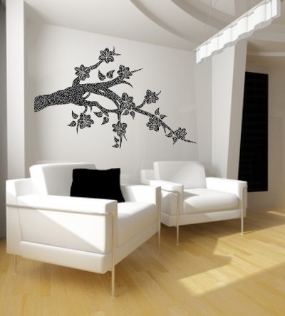 Szablon dekoracyjny do pokoju na ścianę gałązka