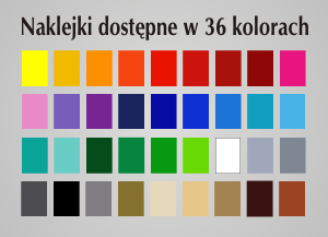 Paleta matowych kolorów naklejek ściennych