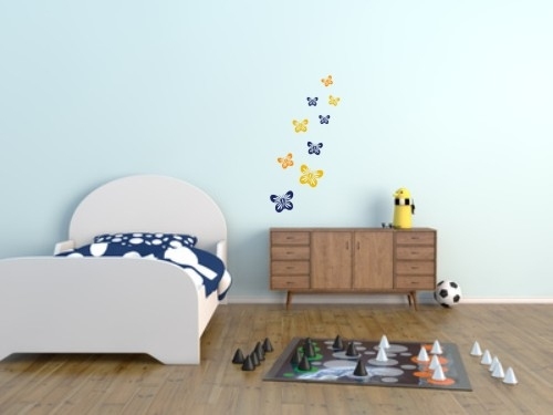 Szablonowe motyle na ścianę do pokoju młodzieżowego i dziecięcego