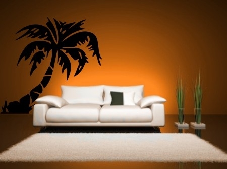 Duży szablon na ścianę do pokoju palma