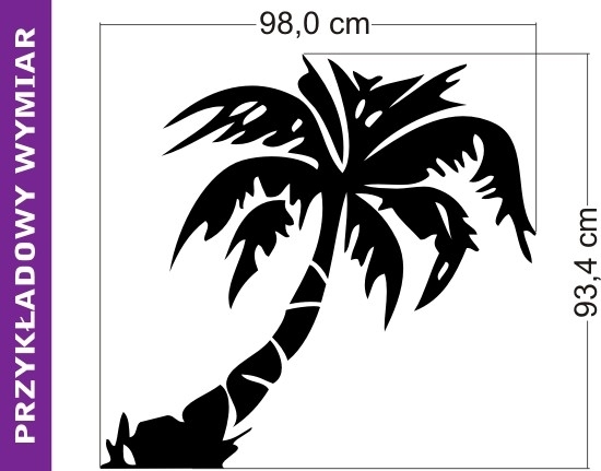 Szablon do malowania palma o wymiarze 98x93 cm