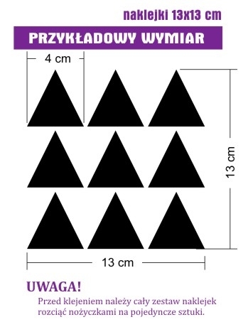 Naklejki na ścianę trójkąty 
