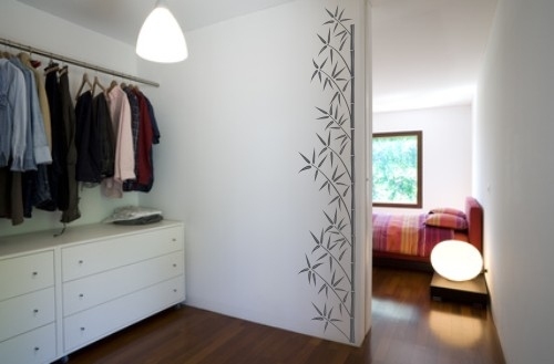 Naklejka welurowa do garderoby bambusy