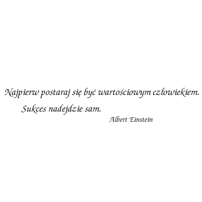 Szablon malarski cytat Sukces nadejdzie sam S30