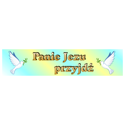 Baner z napisem Panie Jezu przyjdź B1