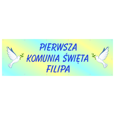 Baner komunijny dla chłopca B4